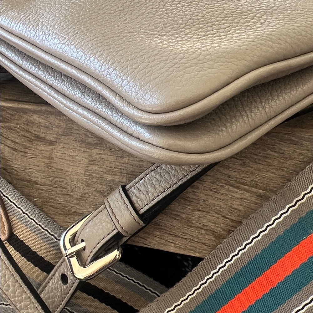Prada Arbilla  Leather Crossbody Bag Vitello Phen bandoliera Authentic - Picture 13 of 14